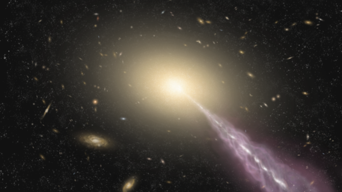 Struktur radio aneh telah ditemukan di sekitar bintang quasar paling terang di alam semesta