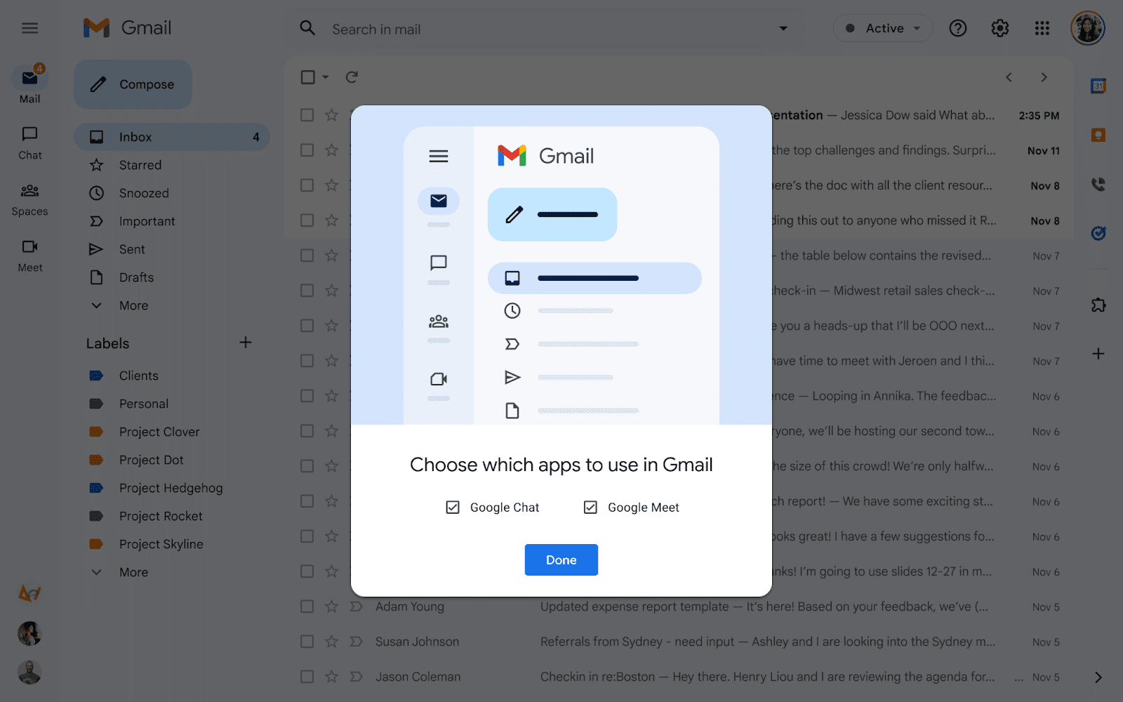 Hanya tampilan Gmail