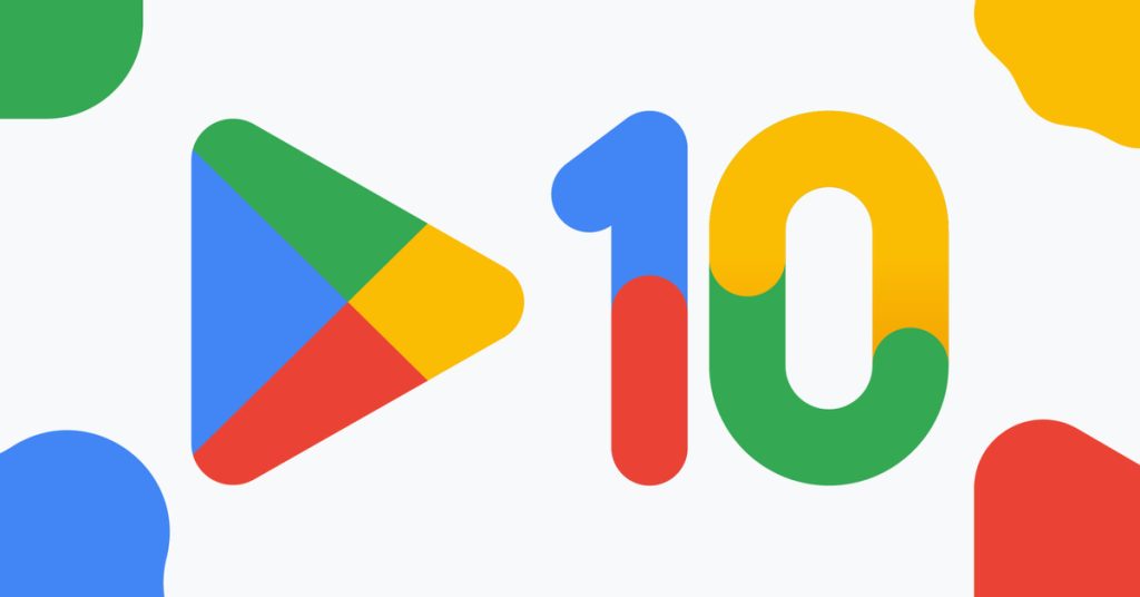 Google Play mendapat logo baru untuk ulang tahun ke-10