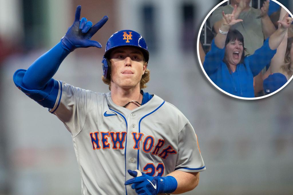 Brett Baty dari Mets membagikan momen lari pertamanya dengan ibunya