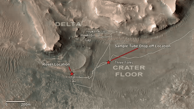 Situs pengumpulan sampel penjelajah Mars NASA di Planet Merah.