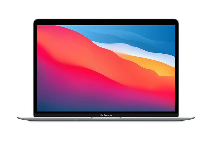 Laptop Apple MacBook Air 2020 dengan latar belakang putih.