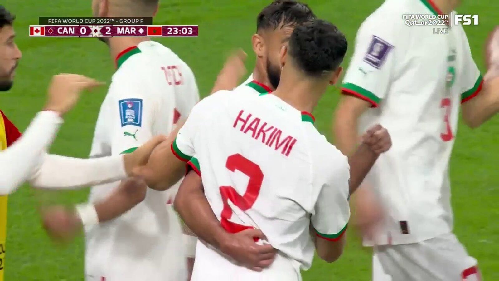Maroko Youssef En-Nesiri mencetak gol melawan Kanada dalam 23 menit