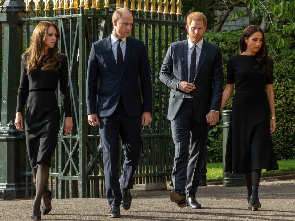 Kate Middleton, Pangeran William, Pangeran Harry dan Meghan Markle